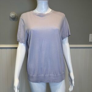 Theory Light Purple Short Sleeve Women's Top